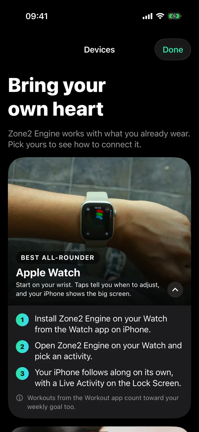 Devices guide for Apple Watch, Garmin and chest straps
